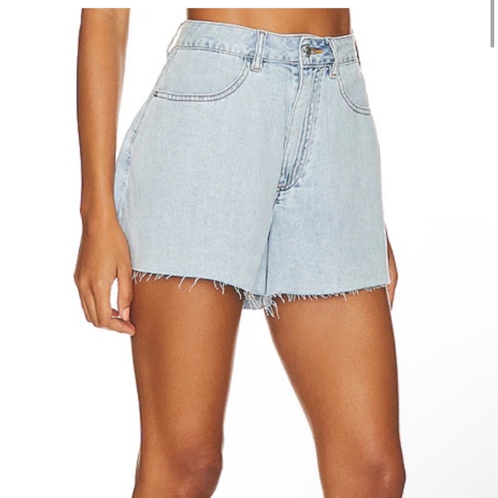 Weworewhat flare bell jean shorts. Light Blue Denim Shorts